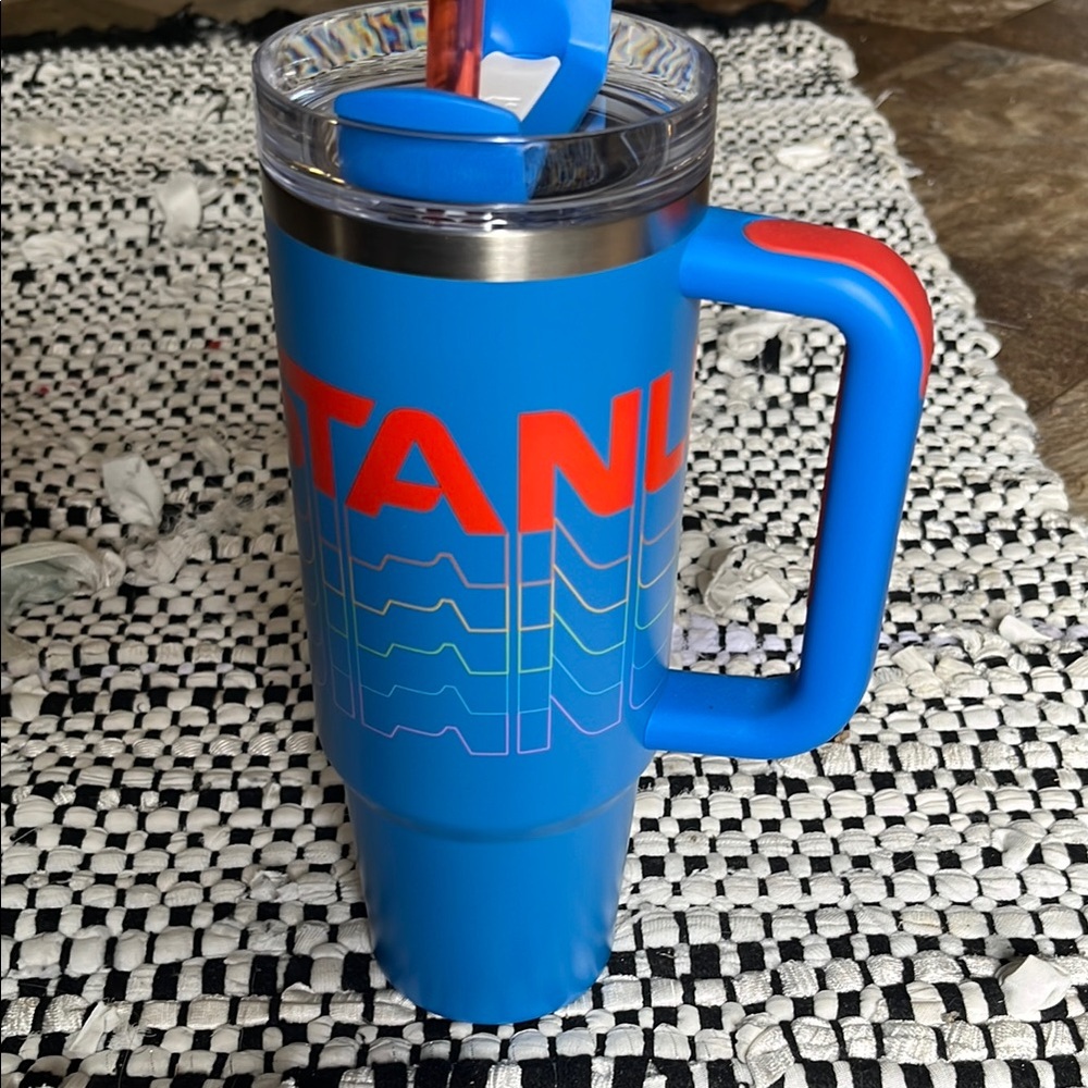 Stanley Blue Tumbler with Handle
